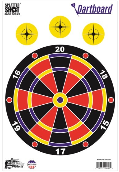 PROSHOT SPLATTER SHOT GAME SERIES 12IN X 18IN DARTBOARD HEAVY TAG PAPER TARGET - 8 PACK GS-DART-8PK - 556 Black Friday Promotion